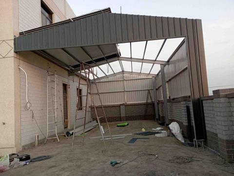 胡勝富 - 別墅後方鐵皮屋倉庫車庫施作