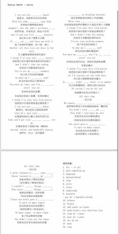 翁梓承 - 以知名美國歌手Taylor Swift的歌Exile作為聽力教材並補充歌曲中的詞彙，引起學生學習的動力，不拘泥於死板的單字文法，用較輕鬆的方式練習英文。