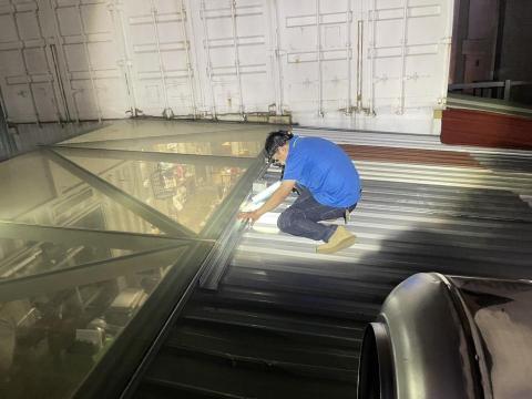 阿源 - 安裝排水管 水塔