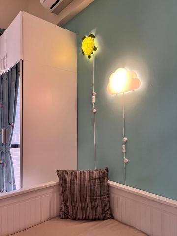 吳上章 - <不用裝潢 也可以安裝任何你喜歡的燈具>
完成實例:男孩房間-壁燈