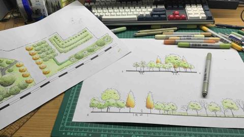 簡楷恩 - 手繪剖面圖