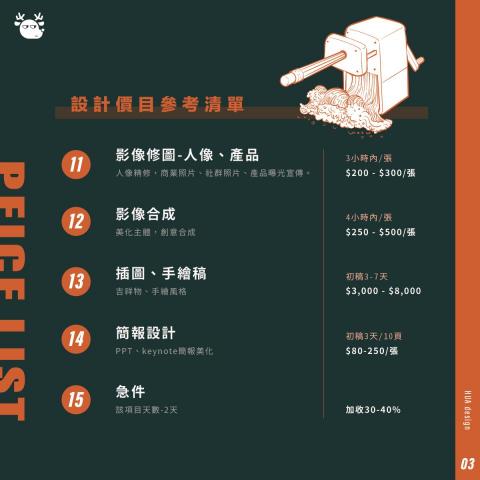 好了先停 - 參考價目表3