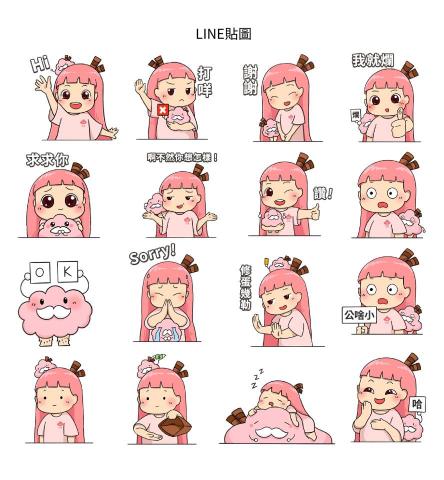 Bassie - 個人自創角色LINE貼圖