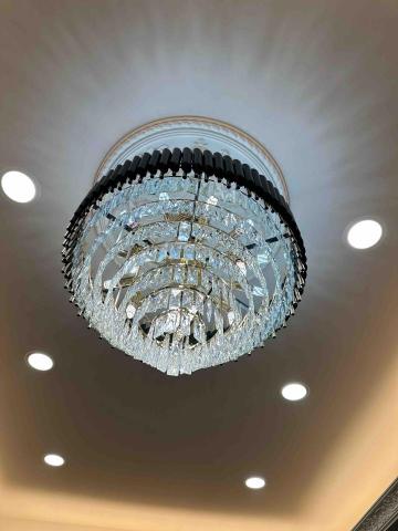 阿程水電工 - 左營文自路 水晶吊燈安裝