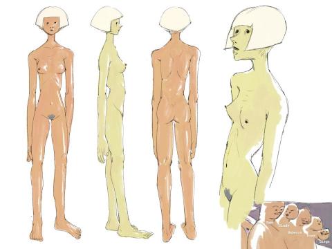 黃庭 - 〈The Toe〉動畫角色設計圖