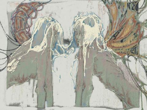 黃庭 - 〈連體〉手繪與電繪結合的個人作品