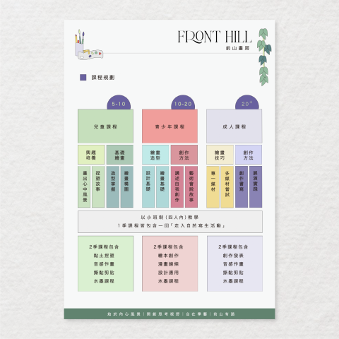 Front Hill 前山畫房｜預約制 - 課程資訊｜03