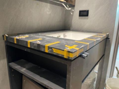 台灣精勤室內裝修工程 - 薄板安裝洗手檯面