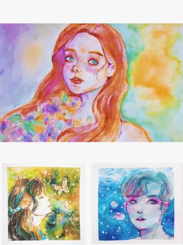 榕 - 透明水彩似顏繪創作