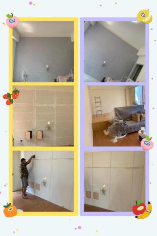 房屋修繕油漆 - 工業風的電視牆