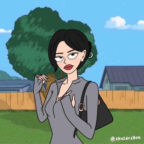 雪倫  𝙎𝙃𝘼𝙍𝙊𝙉 𓈒 ˖ ࣪ 𝜗𝜚 - 美式卡通似顏繪