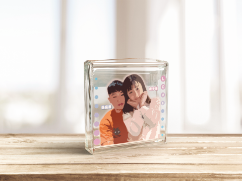 程富設計 - 情侶水晶無框畫