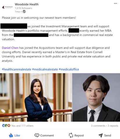 Daniel Chen - 加入美國私募基金公司