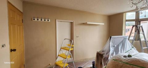 秝研油漆 防水工程 - 新竹市東區，社區名稱：比利弗山莊 得利乳膠漆（藤色）+拆除壁紙 完成品