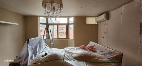 秝研油漆 防水工程 - 新竹市東區，社區名稱：比利弗山莊 得利乳膠漆（藤色）+拆除壁紙 完成品