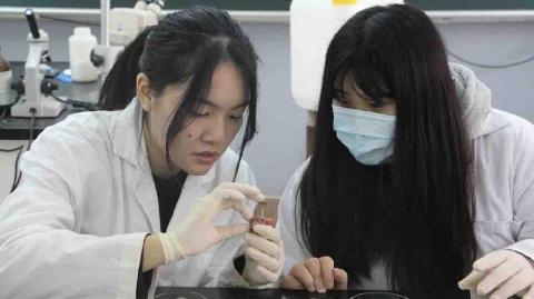 吳采霓 - 與學生進行一對一實驗指導