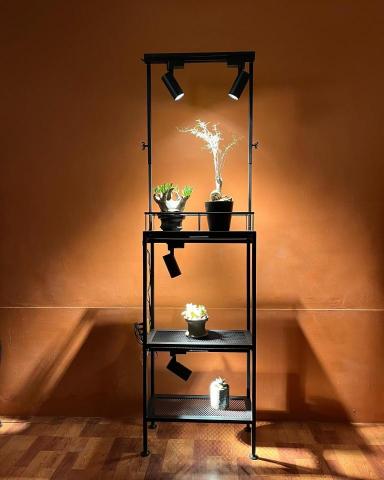 悍火金屬工作室 - WSF客製化植物燈架
-三層軌道燈 上層可調高 手工製作旋鈕
-上中層接水盤
-訂製磁吸式排插掛架
-磨砂質感烤漆
60*30*180～240