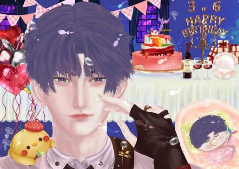ML咩綠🦄🪽 - 戀與深空 祁煜 生日賀圖