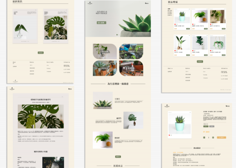 宋柏祥 - 植栽產品網站，簡約元素增添品牌「療癒及質感」形象