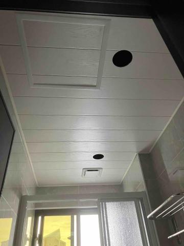 劉若筠 - 廁所塑膠天花板 增加燈孔