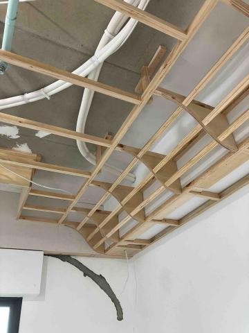 劉若筠 - 造型天花板骨架施工照