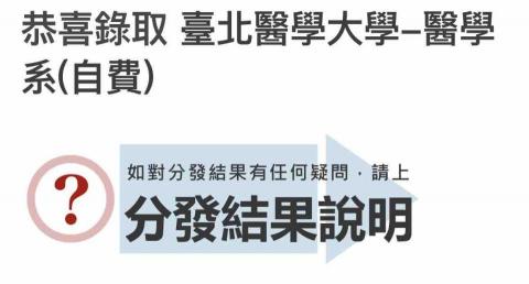 楊詔雯 - 113分科分發結果