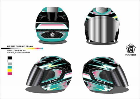 吳佩蓉 - 安全帽彩繪設計圖