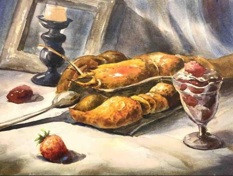 小雨老師🌧️美術教學🎨👩🏻&zwj;🎨 - 水彩示範