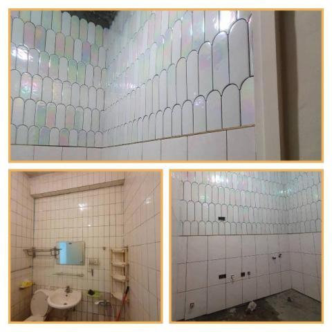 名將工程 - 改造浴室翻修新 貼特殊造型磚