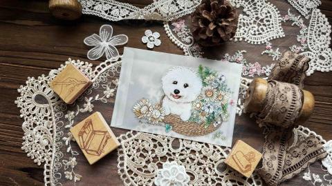 裴玉茹 - 這是我畫的作品做成貼紙後使用的效果