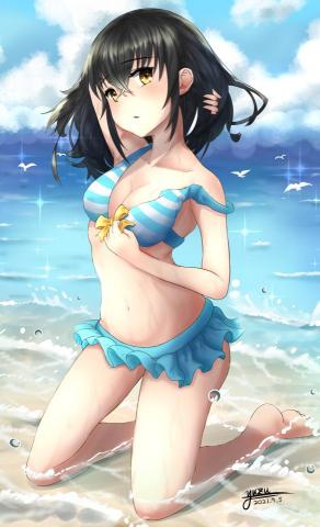 YUZURA - 全身彩色插畫+背景(二創)(範例)