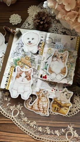 裴玉茹 - 這是我新畫的喵喵和小狗做成的貼紙