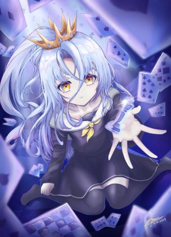 YUZURA - 全身彩色插畫+背景(二創)(範例)