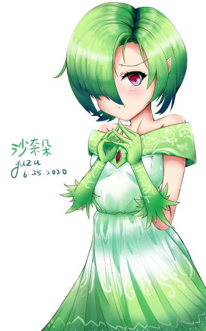 YUZURA - 半身彩色插圖[不含背景](二創)(範例)