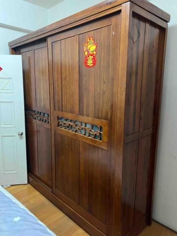 阿慶 - 衣櫥櫃體側版分璃。固定施工