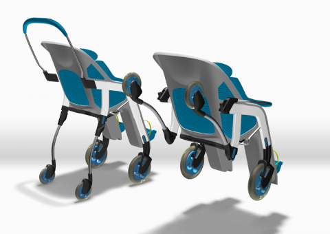 池先生 - 可推式幼兒腳踏車座椅_後視