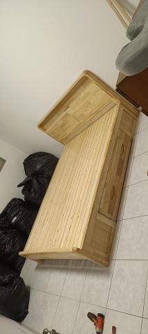 物流配送，傢俱組裝拆解，急件跑腿 - 實木收納抽屜床組