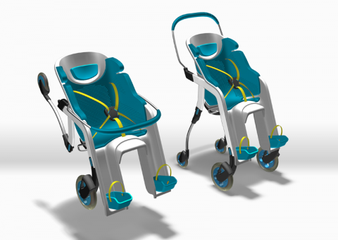 池先生 - 可推式幼兒腳踏車座椅_前視