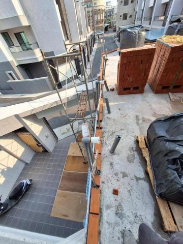 啟程泥作修繕工程 - 圍牆砌磚 施工中