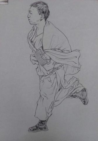 黃姁 - 用鉛筆畫的速寫