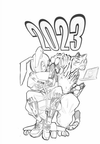 江東 - 黑白插畫