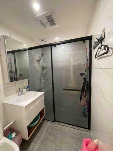 細鋁框玻璃門代工安裝 玻璃安裝 小錡 - 淋浴隔間乾溼分離