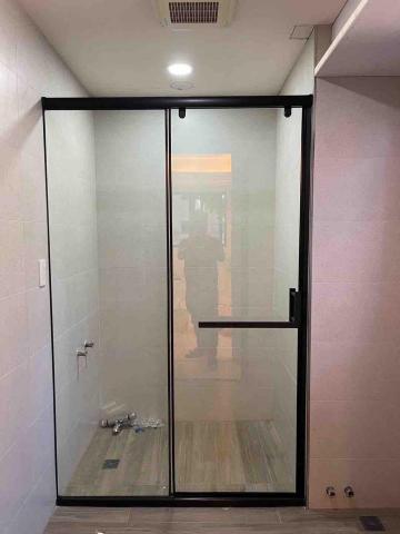 細鋁框玻璃門代工安裝 玻璃安裝 小錡 - 淋浴隔間乾溼分離