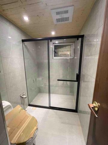 細鋁框玻璃門代工安裝 玻璃安裝 小錡 - 淋浴隔間乾溼分離