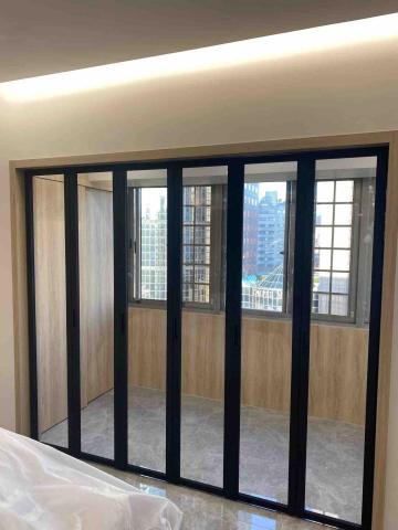 細鋁框玻璃門代工安裝 玻璃安裝 小錡 - 折門