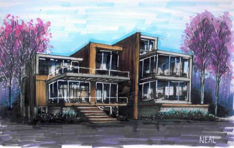 傅國智 - 麥克筆建築畫