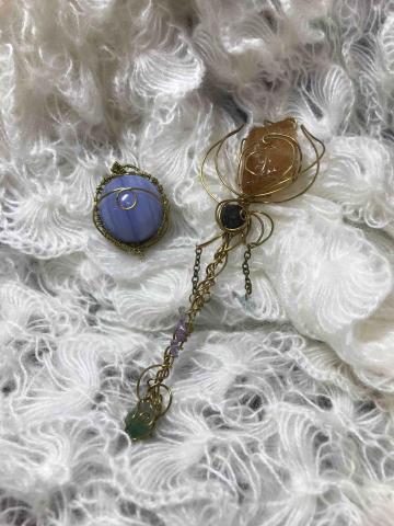 玉澗菓-銅線手作x晶礦 - 客製-組合式魔杖