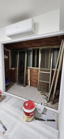 秝研油漆 防水工程 - 新竹市北區社區名稱：慶華綠晶 全室乳膠漆+跳色油漆+門框油漆（虹牌鄉居+I白+司曼特 燕麥黃+得利女裝灰）施工中