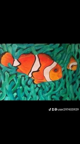 糖果手創美術工作室 - 廣告顏料-小丑魚