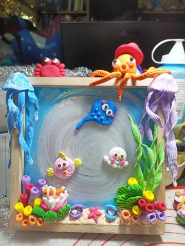 糖果手創美術工作室 - 輕黏土-海洋小世界